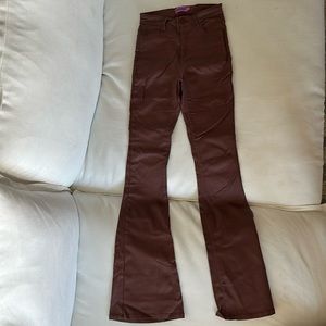 Flare leather pants